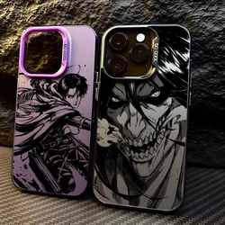 Nueva funda de teléfono de Anime Attack On Titan para iPhone 15 14 13 12 11 Pro Max X XR XSMAX 8 7 Plus, funda trasera mate a prueba de golpes