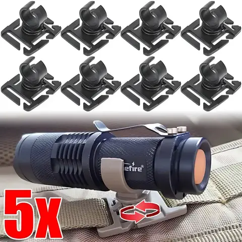 5/1pcs Tube Trap Strap Hook Swivel U Ring Clip Water Pipe Clamp Tactical Molle Backpack Webbing Straps DIY Tube Clip Accessories