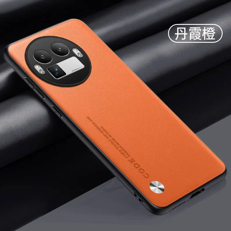 For Realme GT8 Pro Case Simple Business Style Luxury Plain Leather Skin-friendly Anti-drop Cover For Realme GT 8 Pro Funda
