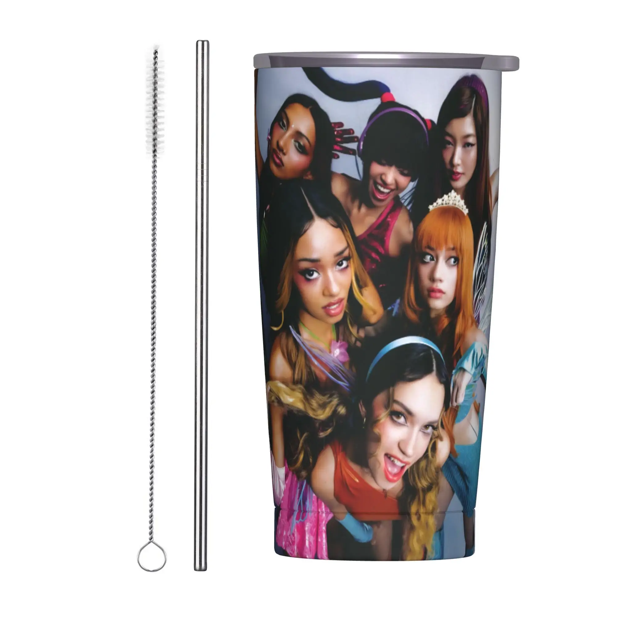 Stainless Steel Tumbler Katseye Kpop Girl Group Thermal Mug  Insulated Hot Drinks Car Mugs Driving Water Bottle