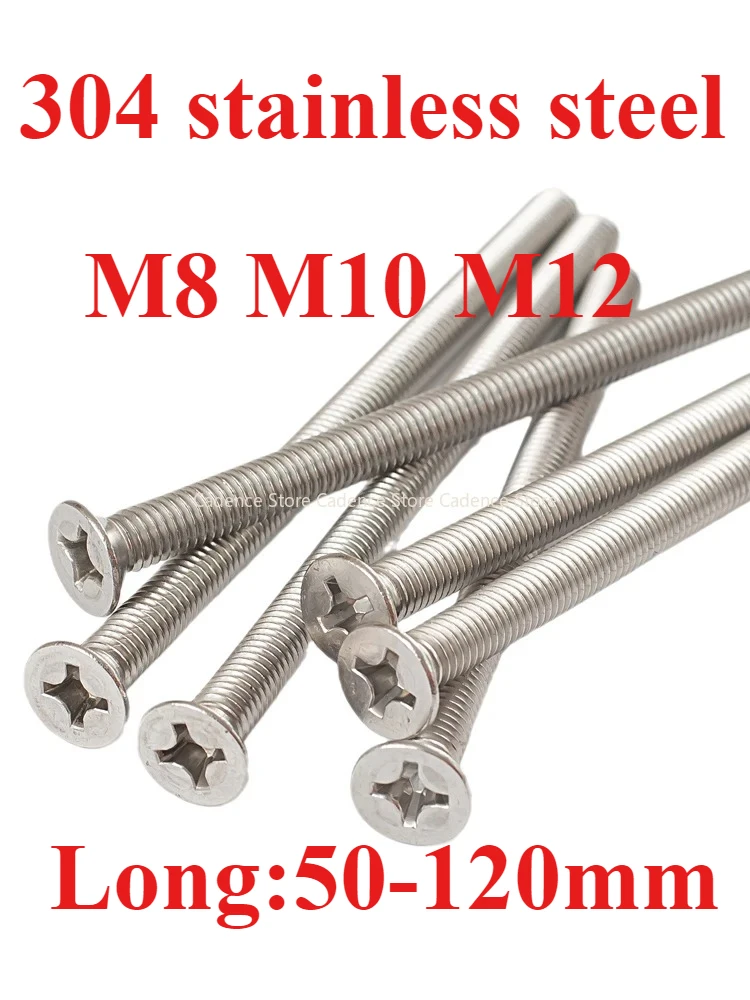 

30/20/10PCS 304 Stainless Steel GB2673 Six-Lobe Torx Flat Countersunk Head Screws Bolt M8 M10 M12*50-120mm