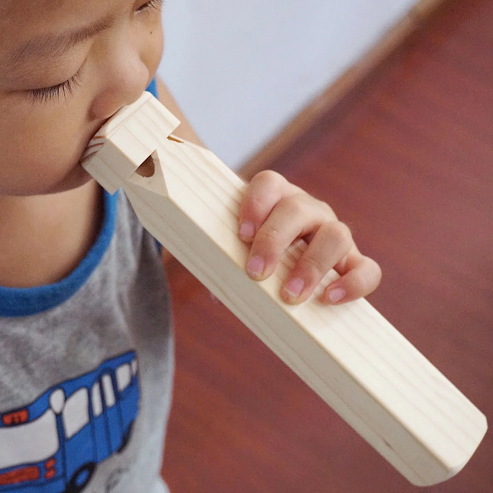 

Wooden Whistle For 'S Hearing Development Musical Instrument Small Party Favors Safe Natural Wood Blow