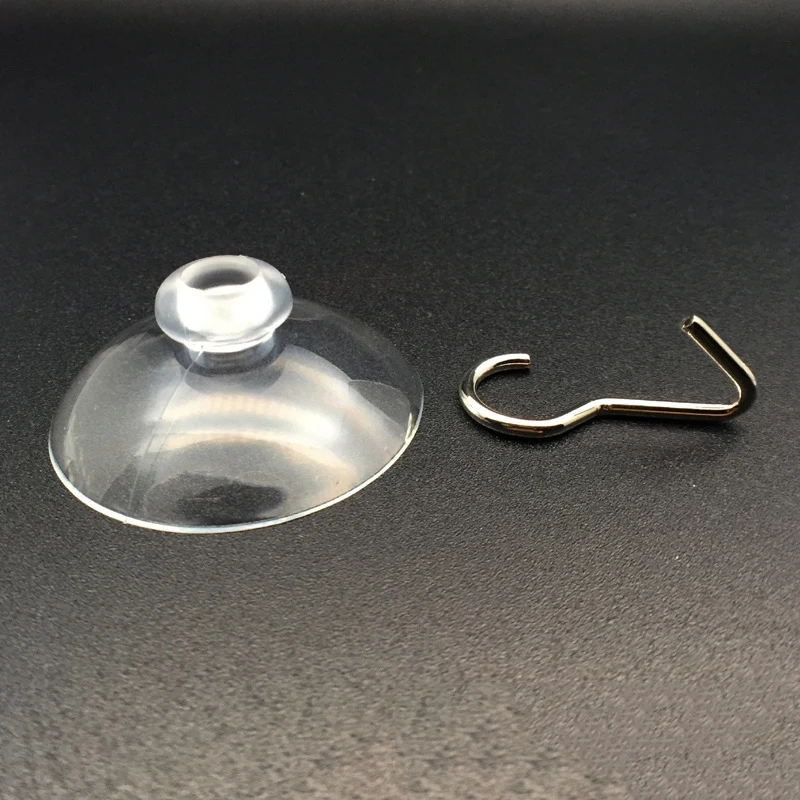 Suction Sucker Window Hooks Clear Wire Hook 32MM ( Pack Of 20 )