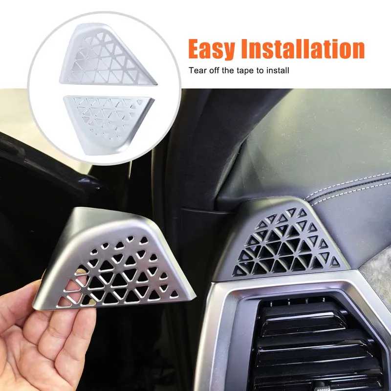 

For 2023+ BMW X5/X6/X7 instrument panel air outlet frame Air conditioning air outlet decorative frame ABS carbon fiber pattern