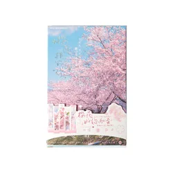 30 Sheets/Set Cherry Blossom Miss You Series Postcard Japanese Fresh Flowers Greeting Message Cards Student Gift