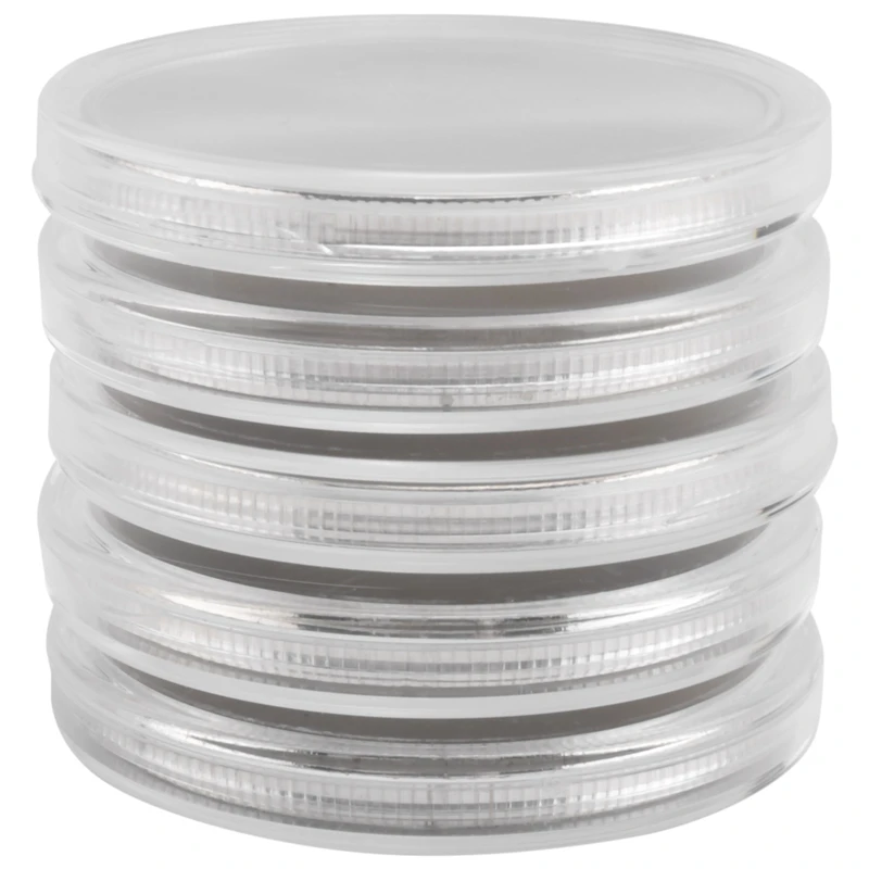 Blank Challenge Coins Metal Stamped Sublimation Blanks 40Mm Laser Engraved Round Labels+Acrylic Protective Case 20Pcs