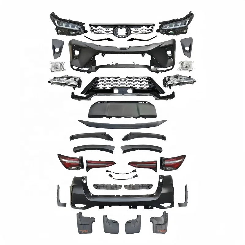 

Body Kit Upgrade 2016 to 2021 Car Bumpers Grille Headlight Tail Lamps Car Accessories for Fortuner Facelift Kit 2020 2021