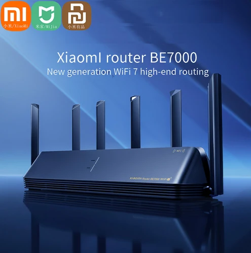 Imagen 1 del producto Xiaomi-enrutador inalámbrico Wifi 7, repetidor amplificador de señal BE7000, amplificador Gigabit extensible, memoria de 160MHz, 1GB, malla tribanda, Mi Route