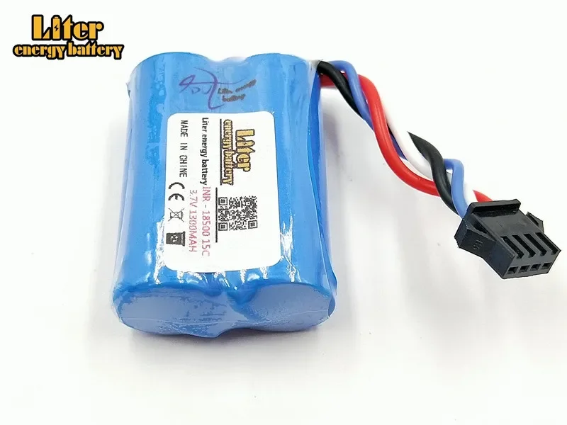 Upgrade 3.7V 1300mAh 18500 Lipo battery For UDI 001 UDI001 Huanqi 960 Remote control boat speedboat With SM-4P Plug