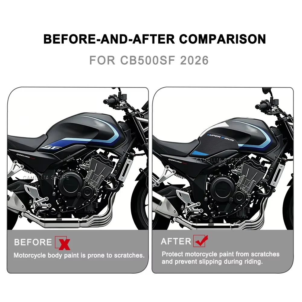 For CB500SF 2026 Spuer Four Motorcycle Accessories Fuel Tank Pad Protector Sticker Side Anti Slip Protection Pad Knee Grip