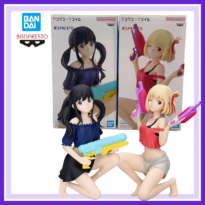 Oryginalne, nowe figurki akcji anime Bandai Banpresto Lycoris Recoil Espresto Kogami Chisato Inoue Takina, modele, ozdoby.