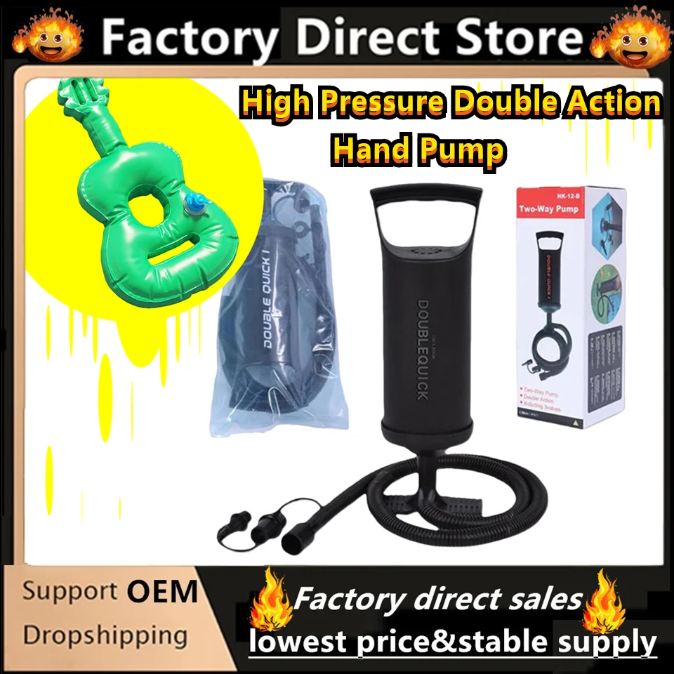 New High Pressure Double Action Hand Pump Detachable Handle 4L Air Inflator SUP Stand Up Paddle Board Surfboard Kayak Boat