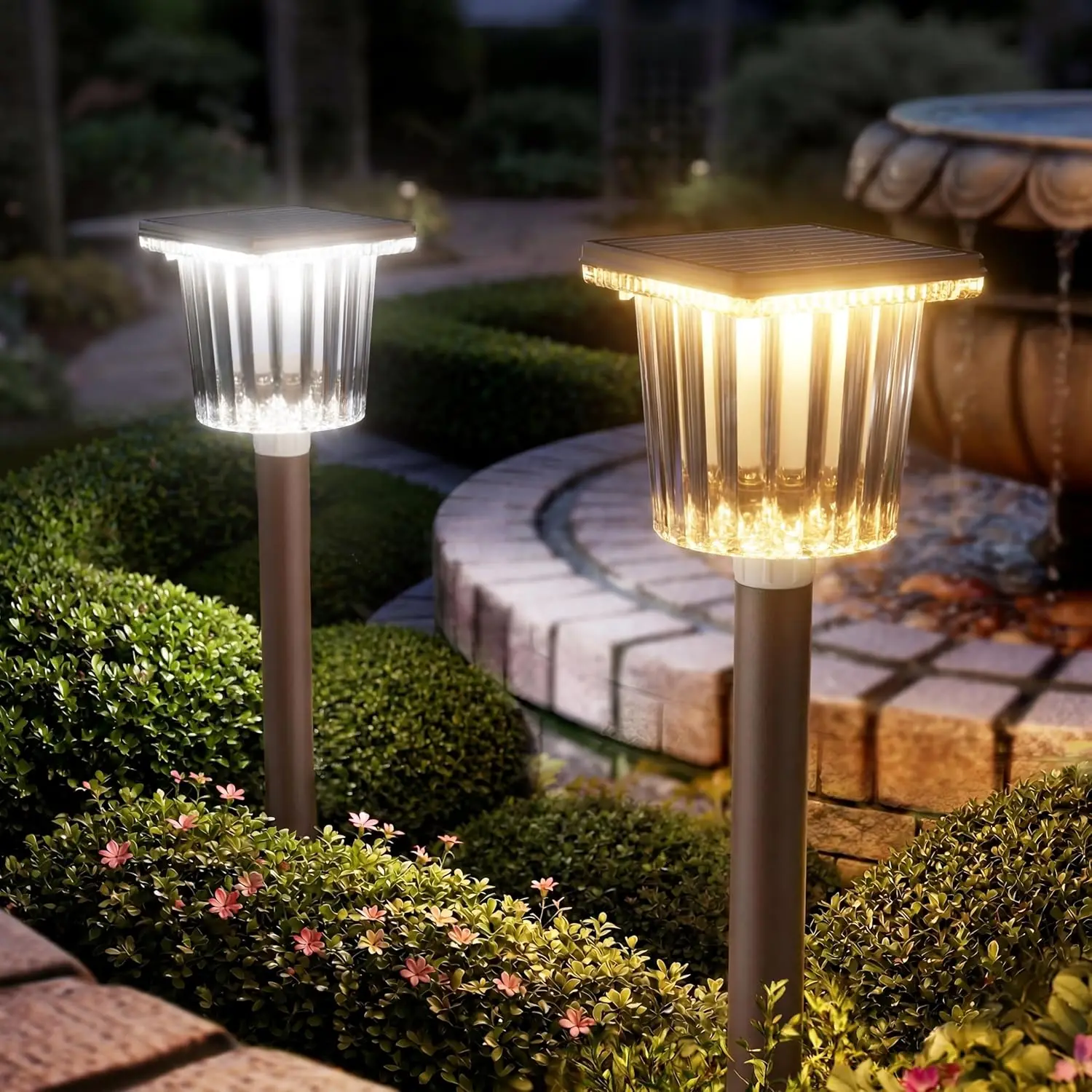Flood Lights Polished Stainless Steel 2.8in Color Changing 7 Modes All Weather Black