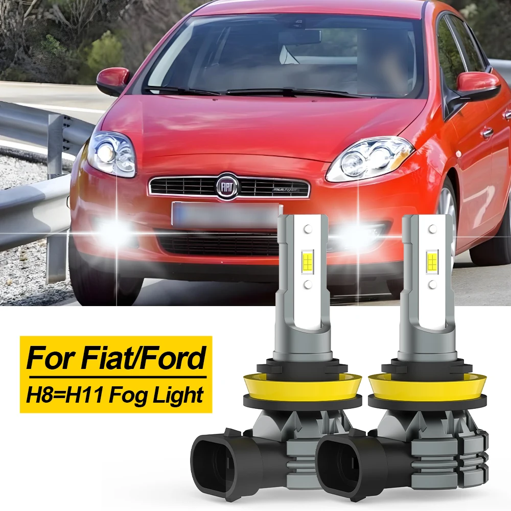 

BMTxms 2PCS H8 H11 9005 HB3 9006 H10 9145 9140 LED Fog Light Car Bulb For Ford F150 Fiat Punto Evo Bravo Tipo 500 500C 500L 500X
