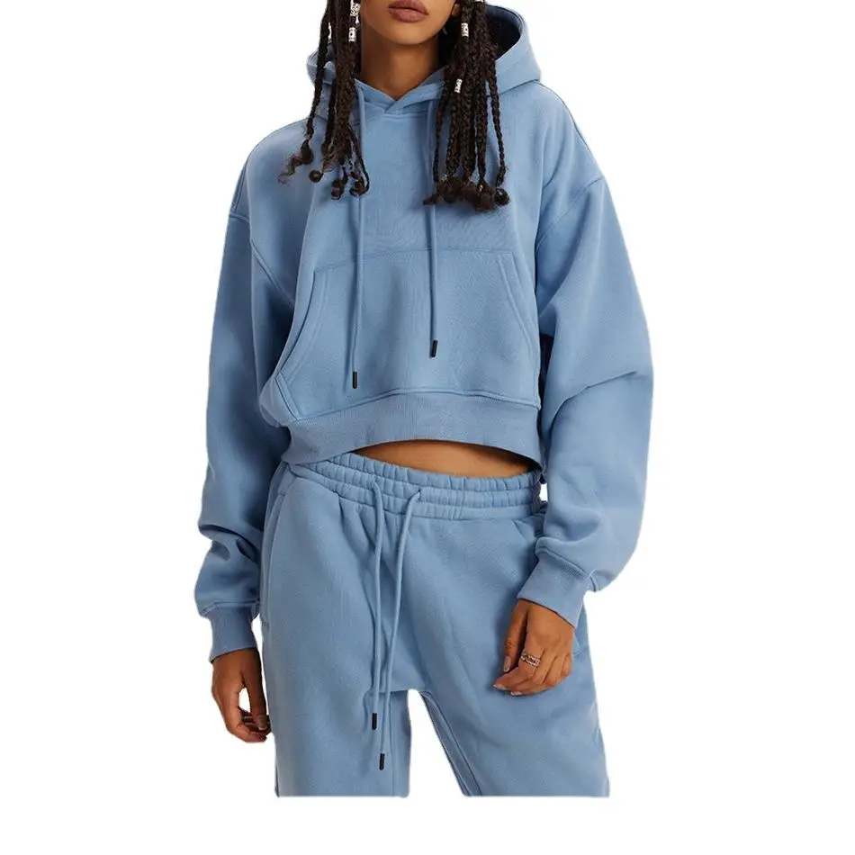 المرأة مقنعين سترة طويلة أعلى مجموعة عارضة Sle الشتاء الخريف Faion قطعتين دعوى السراويل الطويلة مريحة تنفس القطن