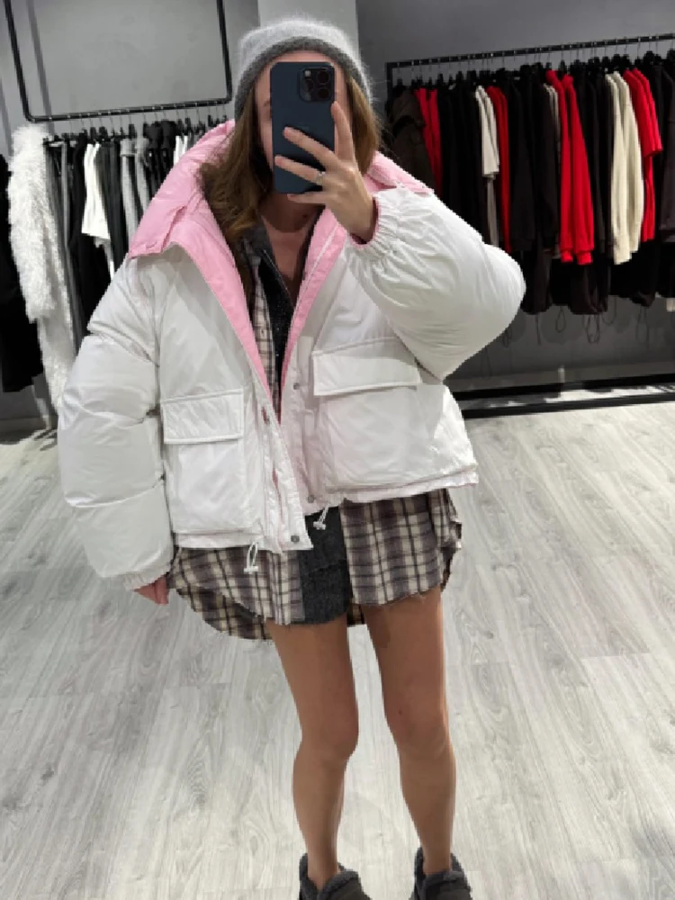 Wendbare, abnehmbare Kapuzenärmel, 2-in-1, wattierte Jacke, Oversized, dick, 2026, neuer Wintermantel, warm, schick, für Büro und Alltag, Damenmantel – Detail 14