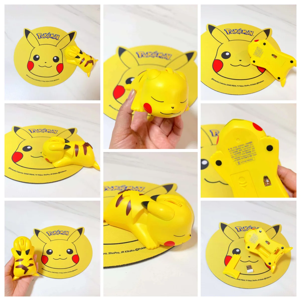 Imagem -02 - Bonito Pikachu Bluetooth Mouse Genuine Figura Anime Pokemon Computador pc sem Fio e Laptop Pokemon Kawaii Novo