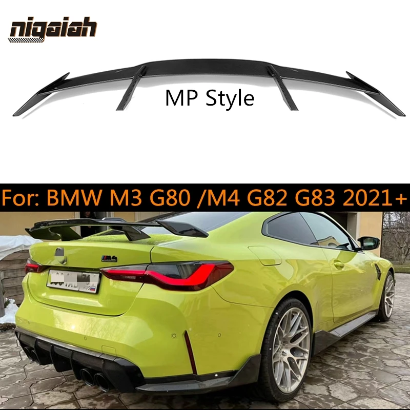 

Dry Carbon Fiber Rear Wing Trunk Lip Spoiler for BMW M3 M4 G80 G82 G83 Sedan MP Style M performance Rear Spoiler