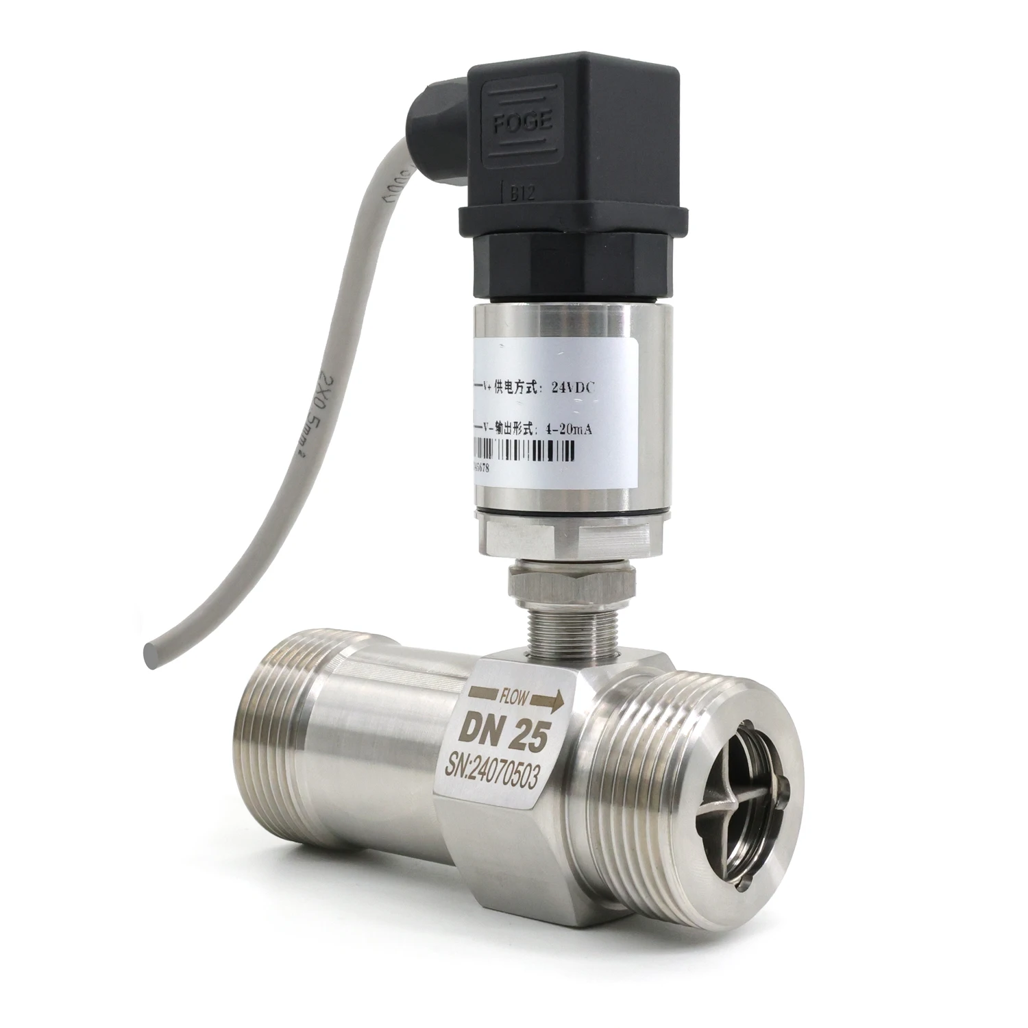 Customizable Liquid Turbine Flow Meter with Pulse 4-20mA & RS485 Multi Tube Diameter OEM Support