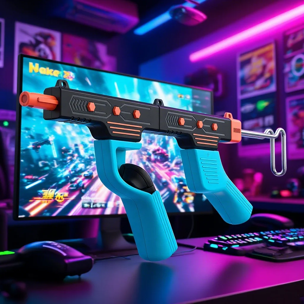 

Игровой стрельба-пистолет TNS-5175 для Switch 2/Switch/OLED Joy-Con, контроллер движения с рукояткой для охотничьих игр Switch Shooter