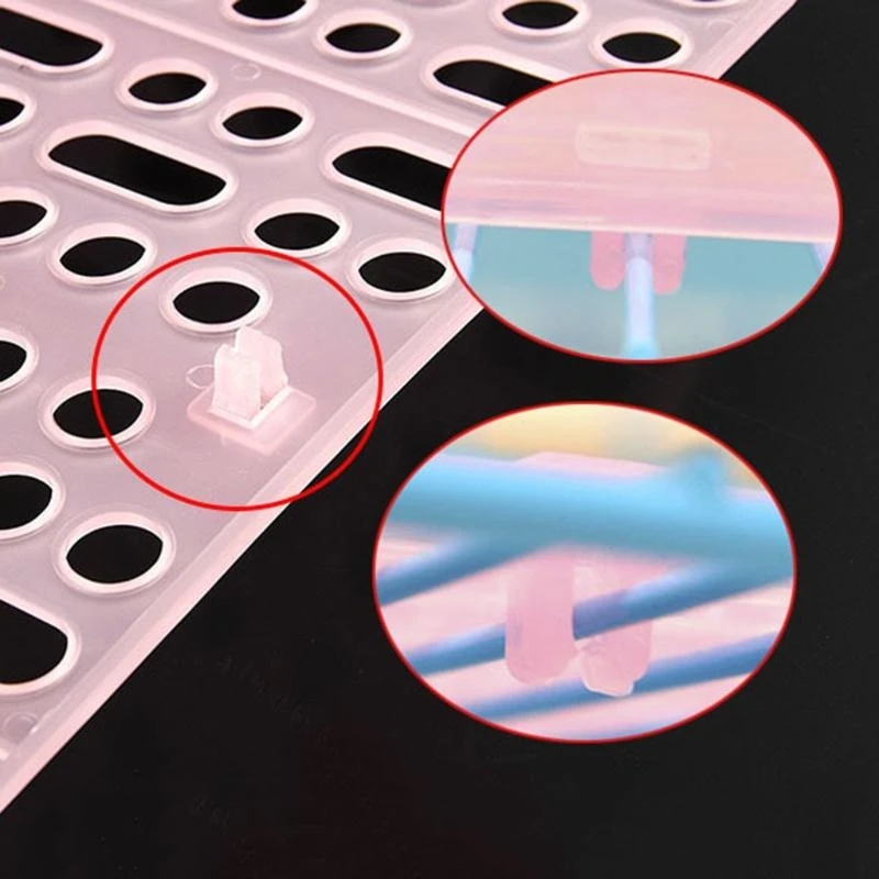  Rabbit Cage Mats for Feet Water Leak Design Plastic Hollow Pad for Bunny Cage Anti-Slip Foot Resting Pads 2 Packs Set
