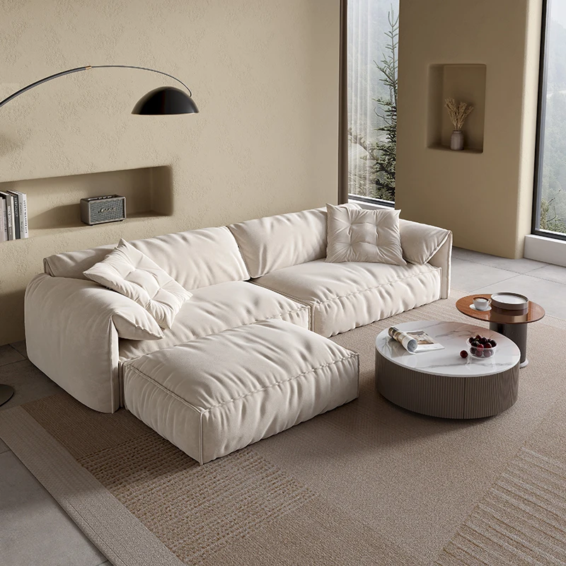 

Fabric Sofa Living Room Small Apartment Italian Minimalist Modern Minimalist Faux Leather