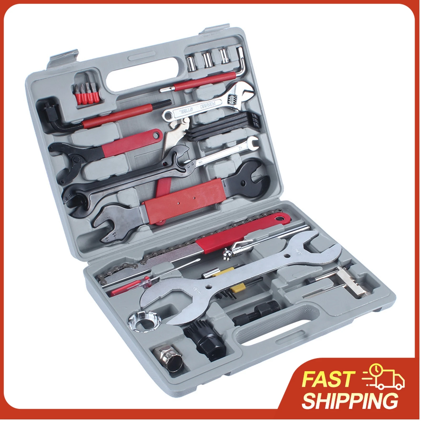 

Набор инструментов для ремонта велосипедов, 44 предмета: многофункциональный комплект для горных велосипедов, насос для шин при проколах