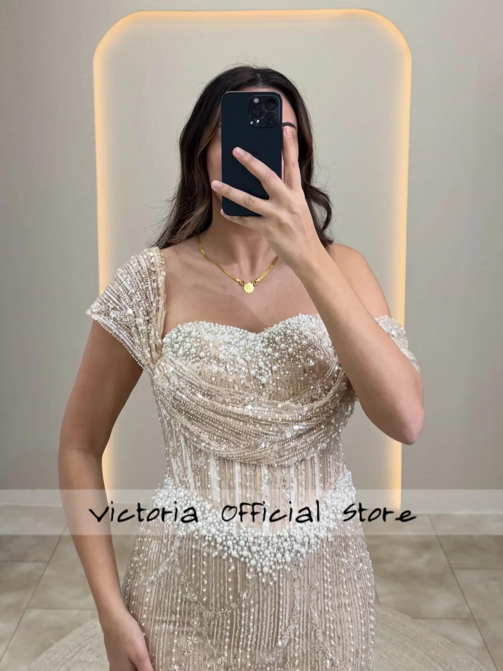 Robe De soirée perlée nue pour femmes, paillettes et perles, sans manches, sans bretelles, robes De concours De Gala personnalisées