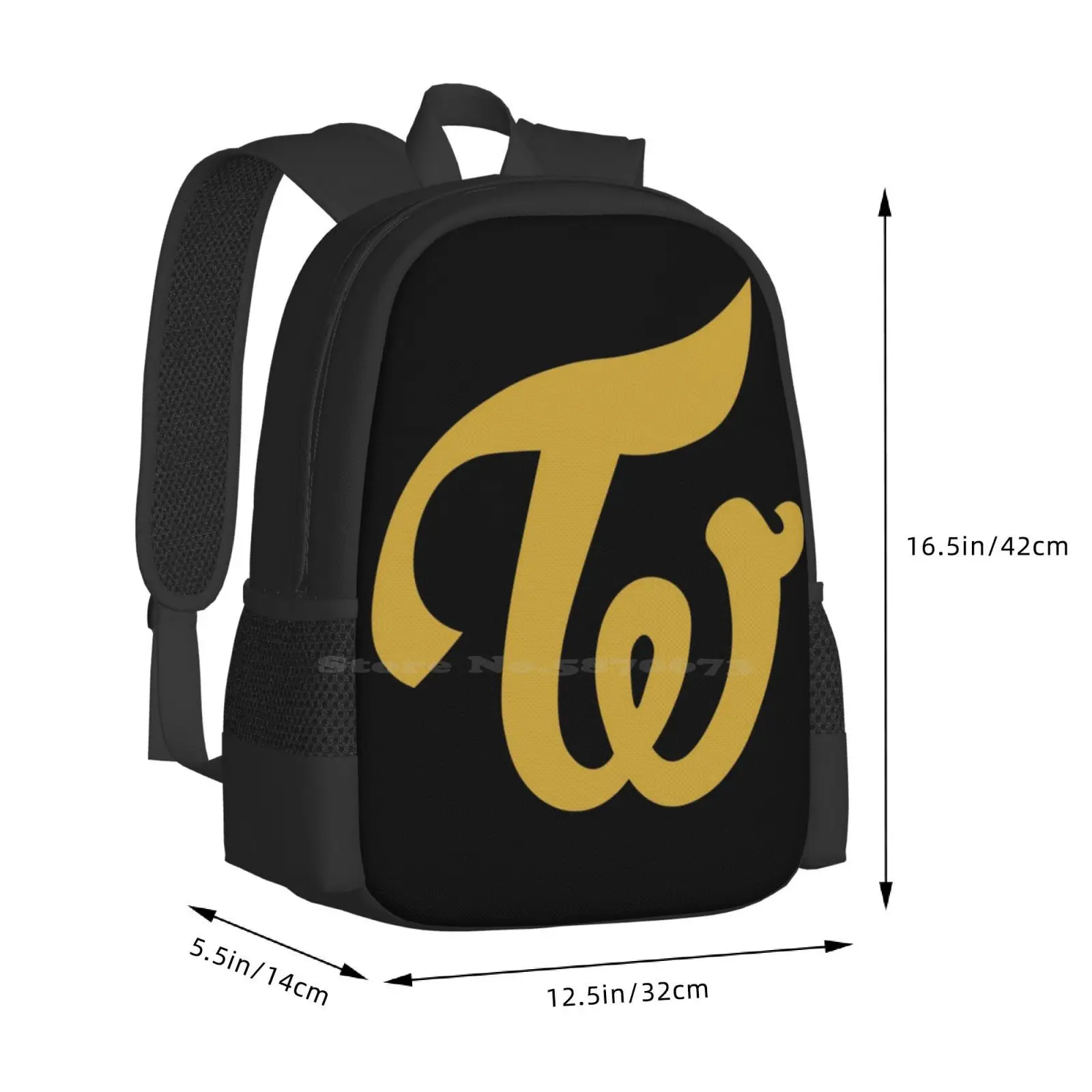 Twice Logo-More & More Hot Sale Backpack Fashion Bags Twice Logo Twice Symbol More And More Ot9 Nayeon Jeongyeon Momo Sana