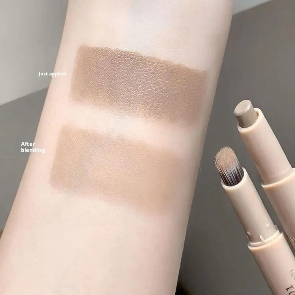 Doppelseitiger Konturenstift mit Pinsel, Nasen-Schattierungscreme-Stift, Gesichtskonturierung und Schattierung Make-up – Detail 13
