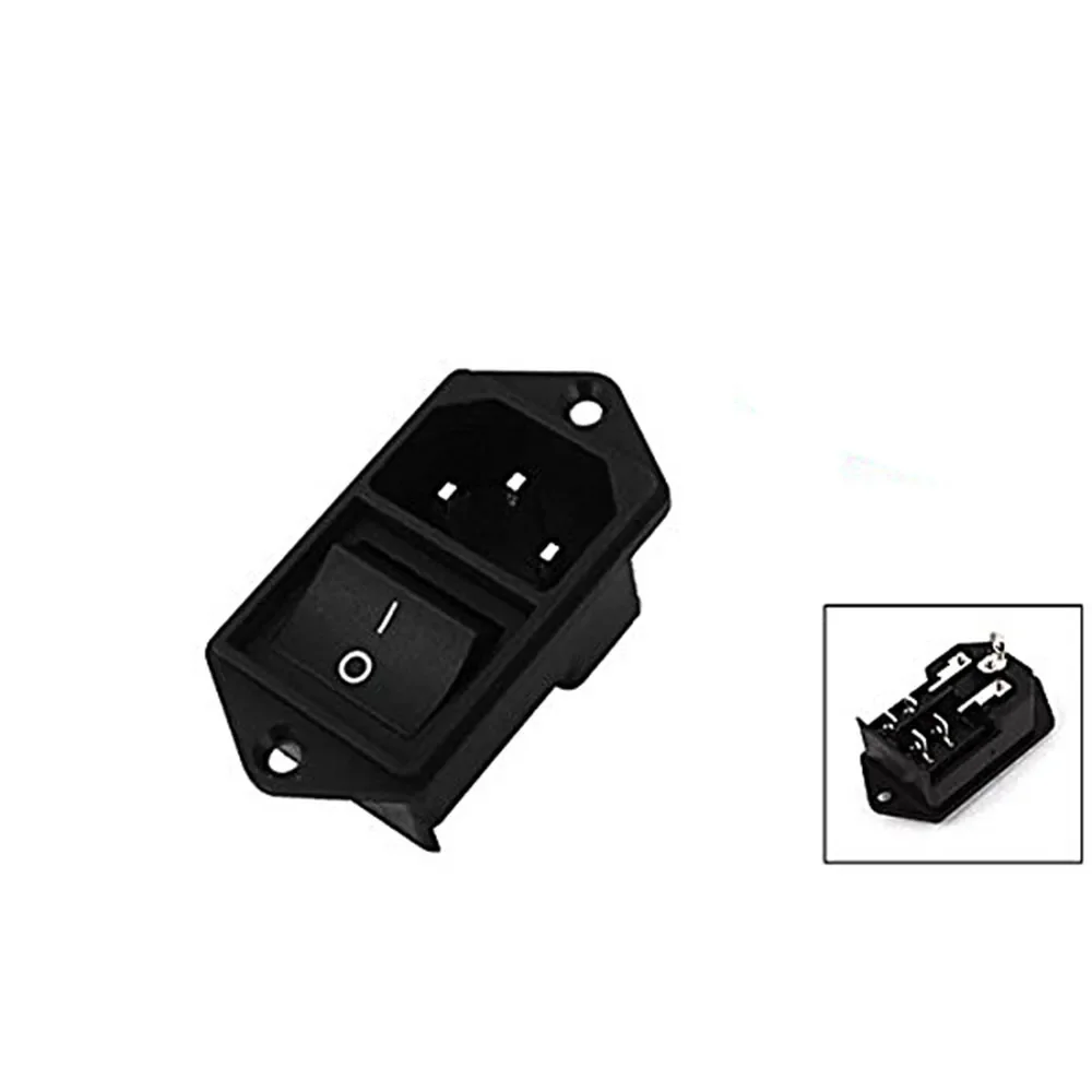 1PC IEC320 C14 AC Power Cord Inlet Socket Receptacle With Rocker Switch 250V 15A SA172 P0.3