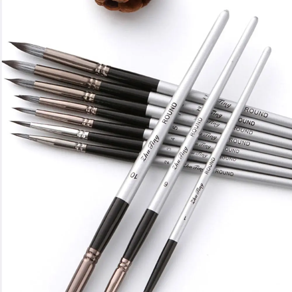 

10 шт./набор, Профессиональные Нейлоновые кисти для рисования