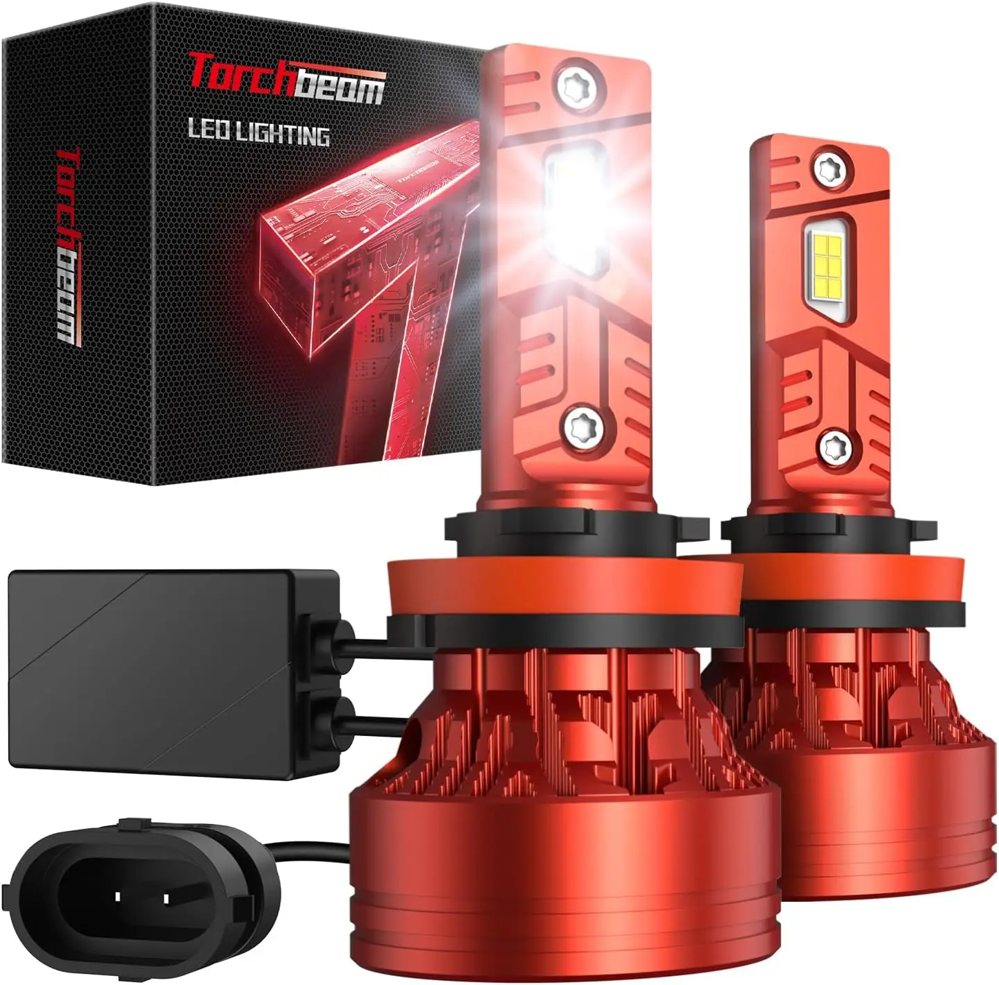 

Модернизированные светодиодные лампы H11/H9, 60000 лм, сверхъяркие, 6500K, белый свет, противотуманные фары, установка Plug and Play, комплект из 2 шт.