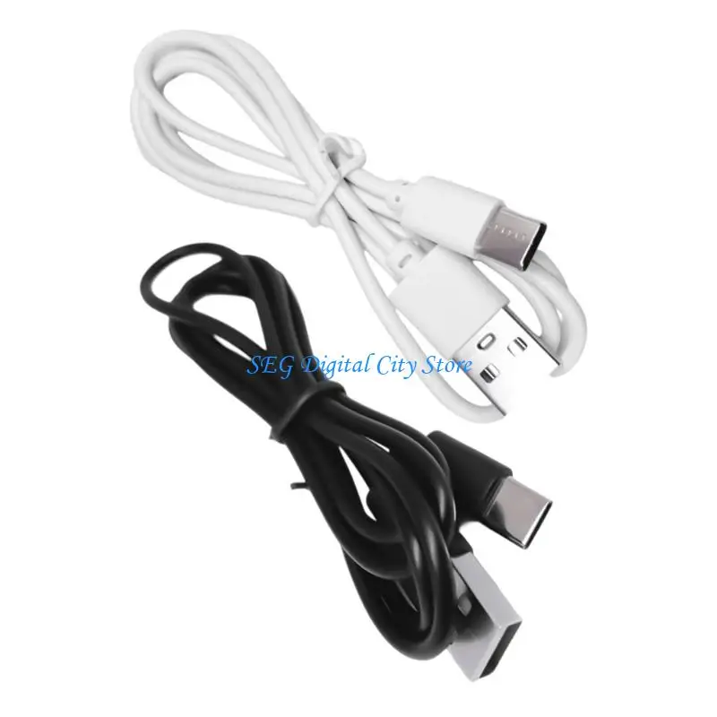 U75B 2pcs Quick Charging Cord Wire Male USB to Male Type C Data Cable Line Support 1A