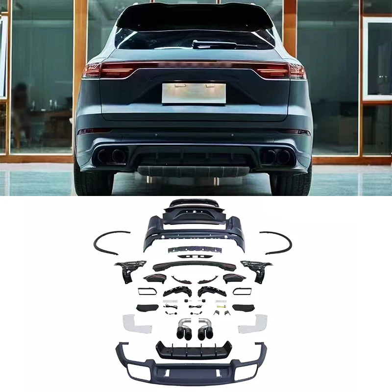 Car Conversion Upgrade bodykit for Porsche 2011-2017 Cayenne 958.1/958.2 old change new 9YA Rear bumper tailgate taillights