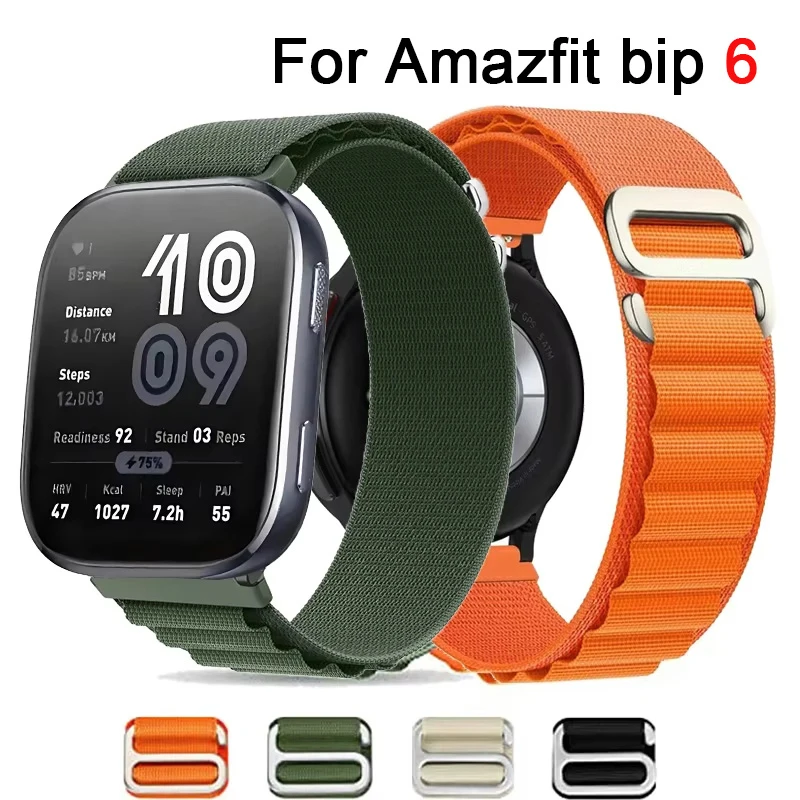 Pulseira Alpine Loop para Amazfit Bip 5 6 Active 2 Gear S3, correia de 20mm 22mm, pulseira para Samsung Galaxy Watch 5 Pro/5/4 44mm 40mm