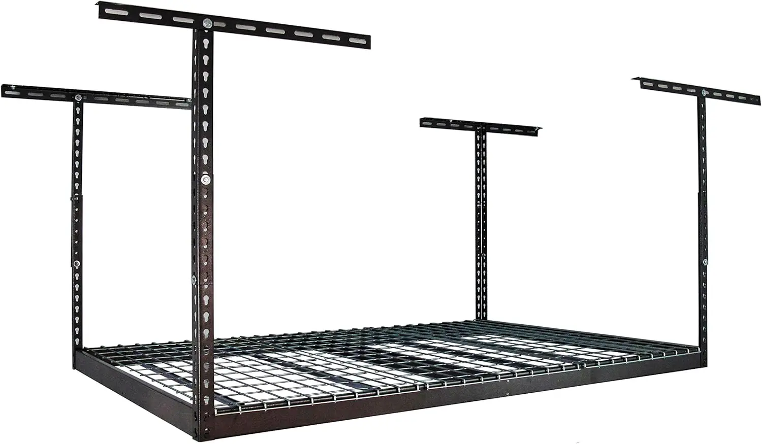 

MonsterRax Overhead Garage Storage Racks 4x6 2 Pack Ceiling Mounted Shelving Adjustable Hanging Storage Organizer Heavy Duty