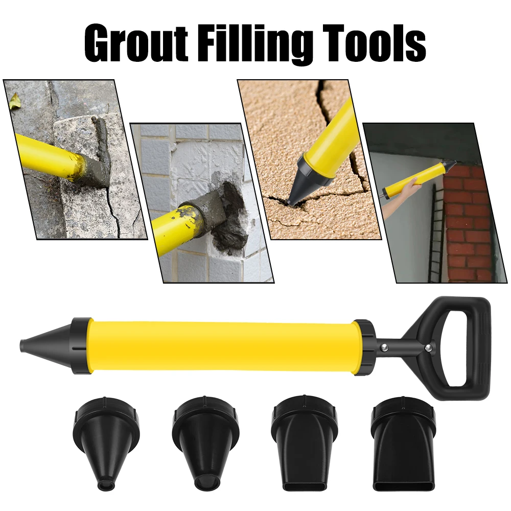 

Пистолет-распылитель для затирки и цементных растворов с 4 насадками, инструмент для заполнения швов, насос для цемента и извести