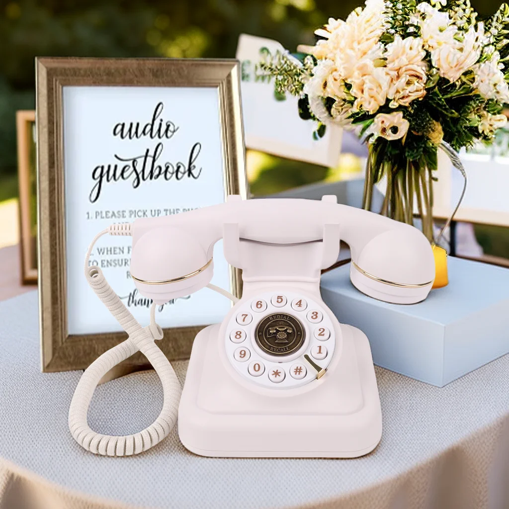 Audio księga gości weselna na przyjęcie telefoniczne z wiadomością Audio książka ślubna zapis telefonu Audio z książką gości