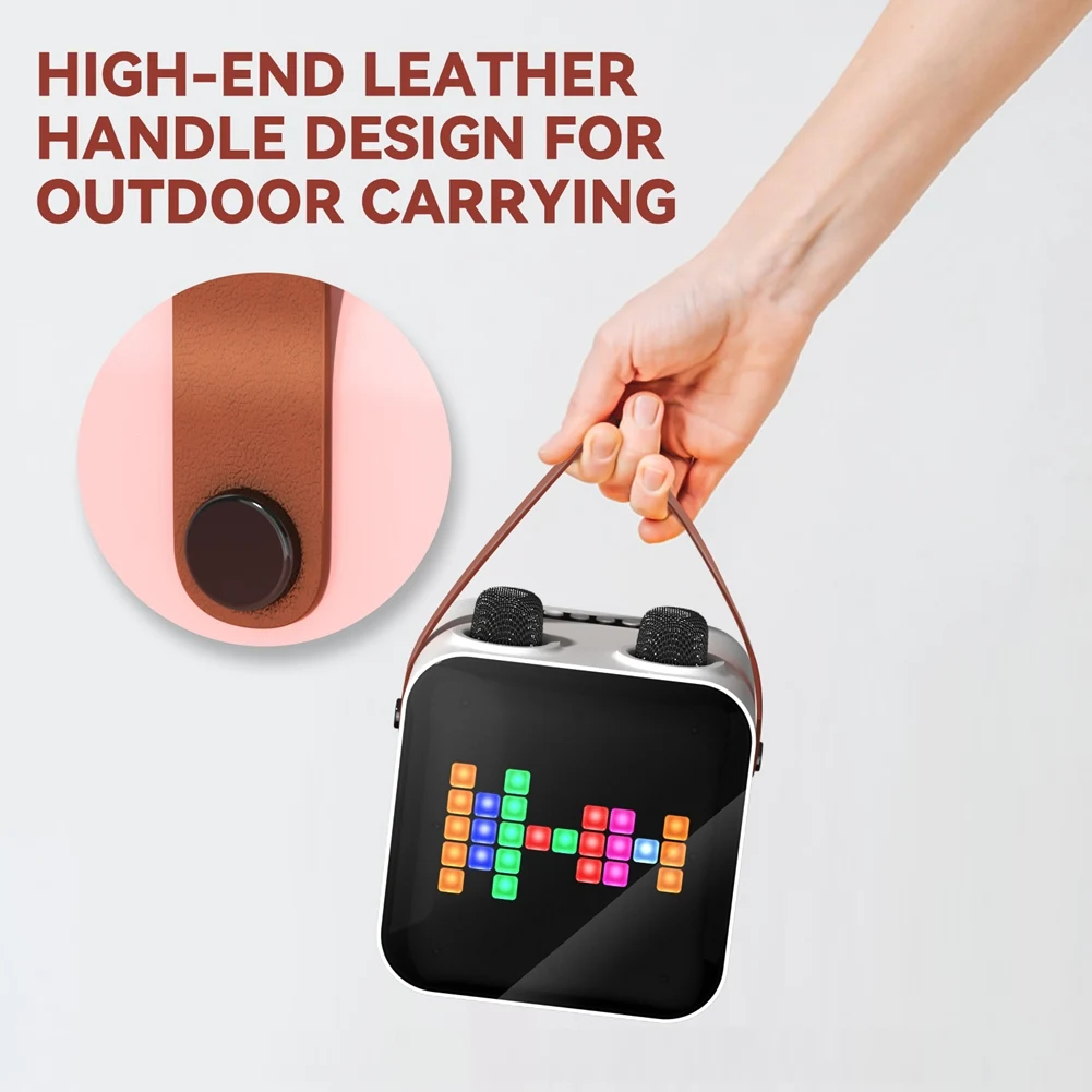 

ABBP-Color Screen Karaoke Player Portable Bluetooth Speaker With Integrated Microphone Karaoke Machine Functionality