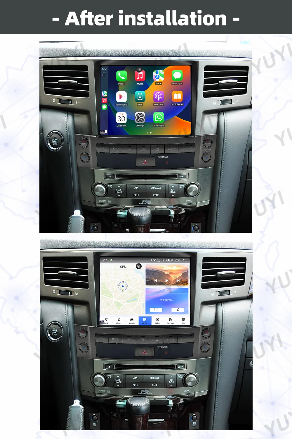 10.4 Inch Android 13 car radio For Lexus LX570 2007 2008-2015 Auto GPS Navigation DVD Multimedia Player Carplay HD Mainframe IPS