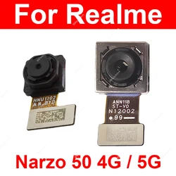 Front Back Primary Camera For Realme Narzo 50 4G 5G Front Selfie Rear Main Camera Module Flex Cable Replacement Parts