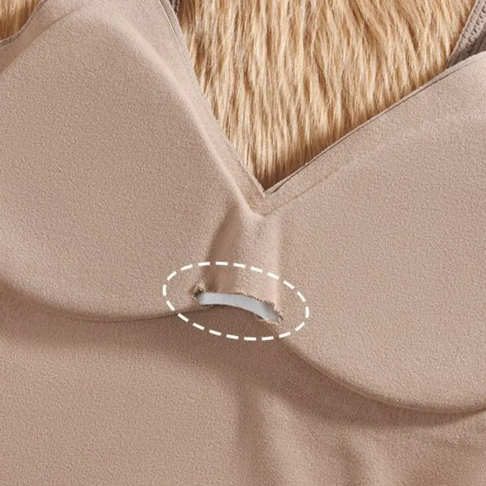 

Термобелье с V-образным вырезом без рукавов, бесшовное, в полоску, утепленное, корректирующее, топ-майка, зимняя термокофта, нижняя рубашка