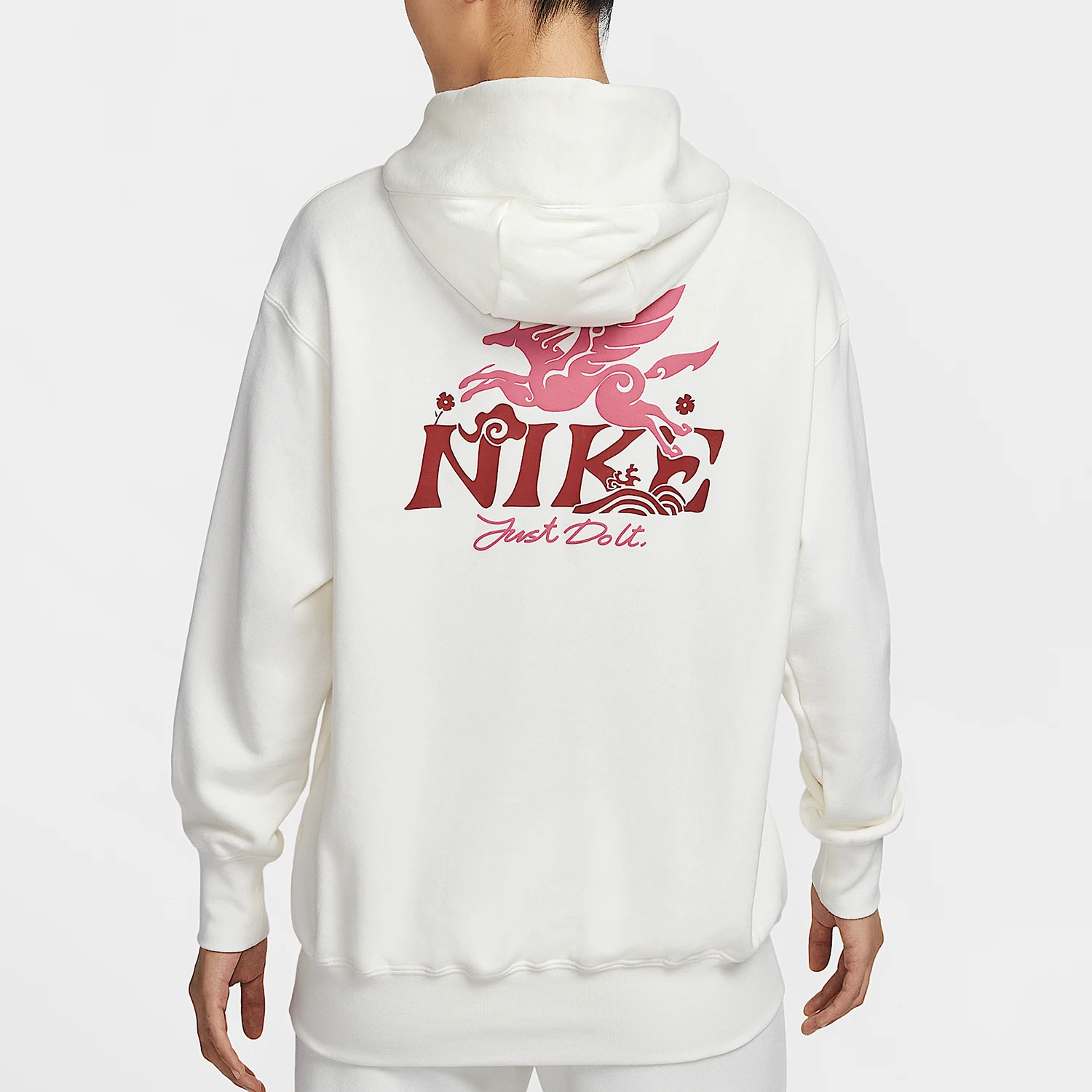【Lunar New Year Limited】Nike genuine Women's Hooded Printed Knit Sweatshirt IQ3826-133