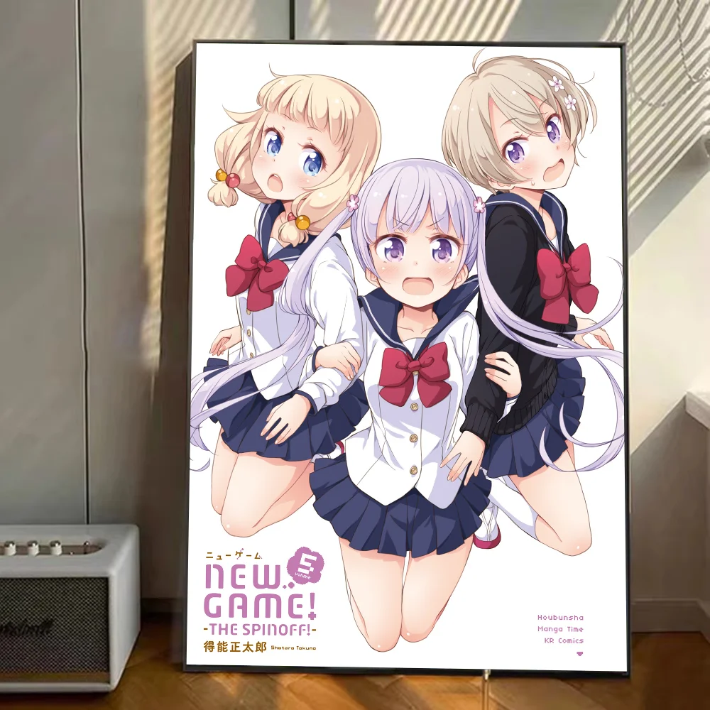 لعبة جديدة أنيمي ملصق ملصقات الفن جداريات حائطية ديكور لعبة غرفة ديكور الهدايا Kawaii HD اللوحة سيارات القط