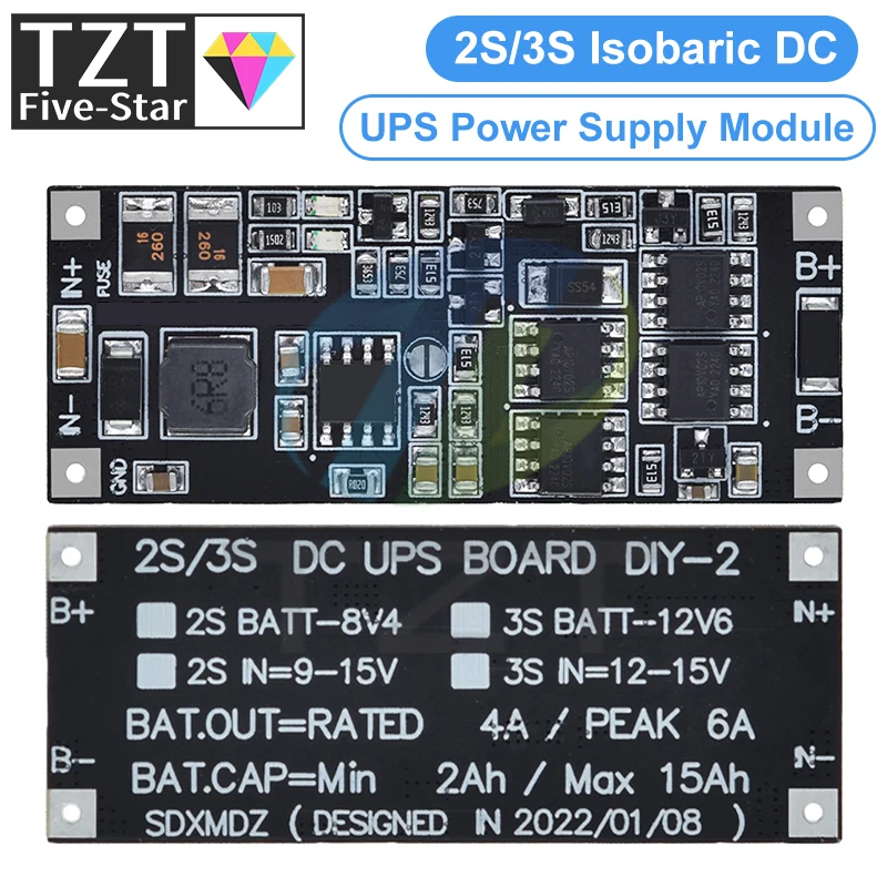 Модуль источника питания TZT DC 12 В/15 в 50 Вт 4 а, плата непрерывного управления источником питания 2S 3S, модуль защиты от повышения заряда
