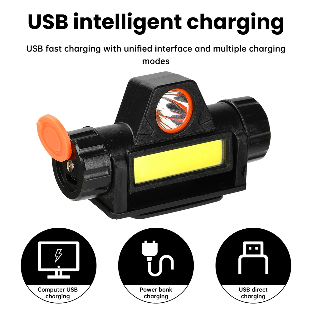 Automatic Photoelectric Welding Face Cover Lamp USB Charging Dual-purpose Headlight Argon Arc Welding Cap Welding Helmet