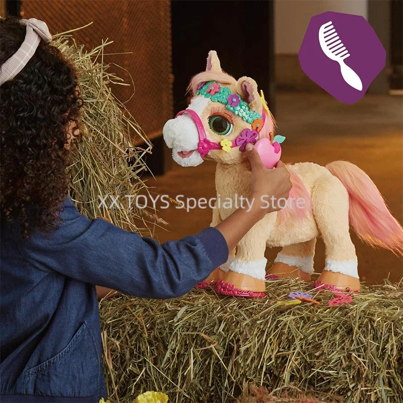FurReal My Stylin' Pony Cinnamon Toy Dazzlin' Dimples My Playful Dolphin Elektroniczne Zwierzątka Domowe Interaktywne Pluszaki z Wokalizacją