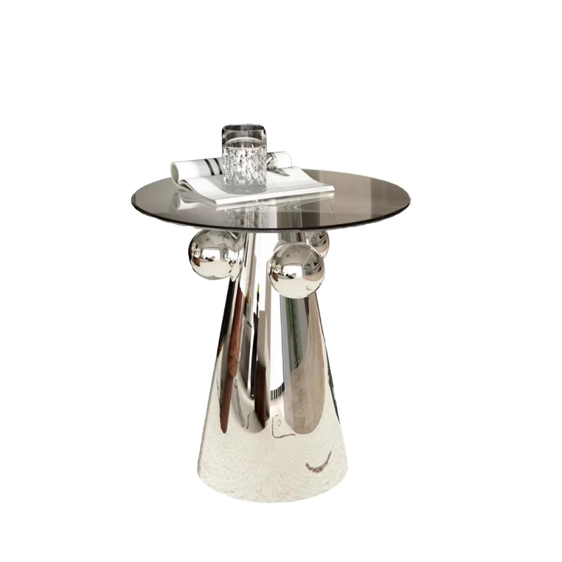 Glass Round Designer Coffee Table Modern Minimalist Small High White Coffee Table Korean Kawaii Stolik Kawowy Salon Furniture