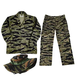Vietnam War Suit Jacket Pants Hat Replica of World War II Vietnam Equipment Soldier Jacket Hat Casual Training Suit Hat WWII WW2